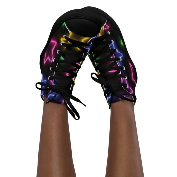 Neon Stars high top canvas shoes - Image 4